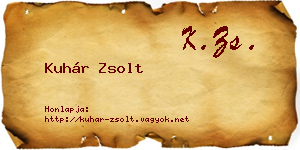 Kuhár Zsolt névjegykártya